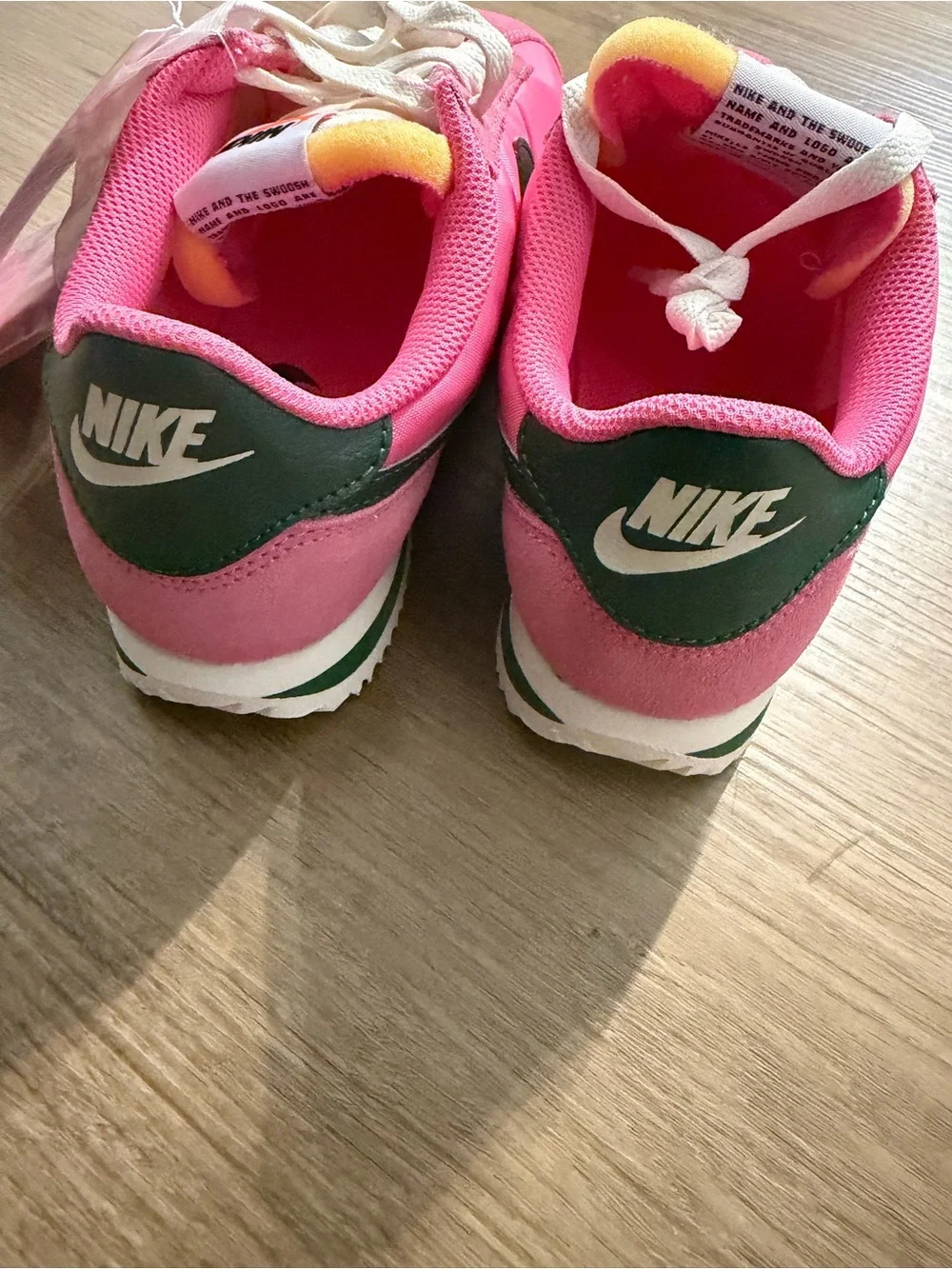 Nike Bright Pink Low-Top Sneakers with White Accents